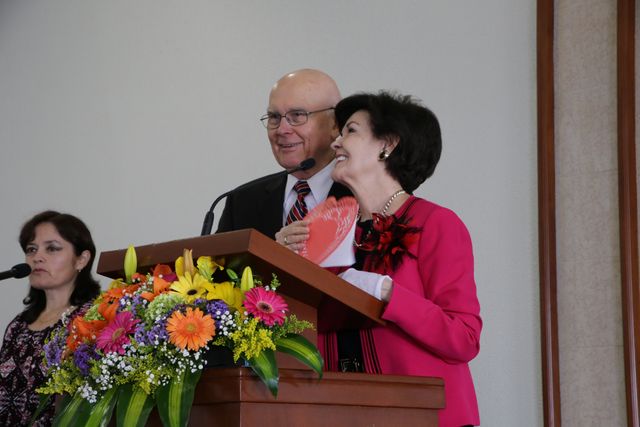 Dallin H. Oaks attends the Tuxtla Gutierrez stake conference in Mexico in February 2016.