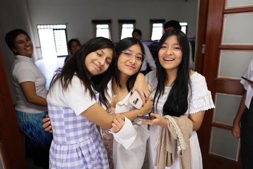 People in Lima, Peru: Attending Church